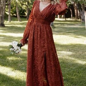 Baltic Born Terracotta Long Sleeve Dress